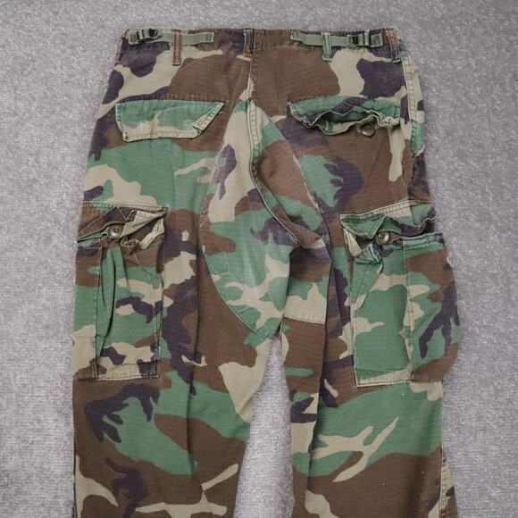 VTG 80s US Military Small Camouflage Woodland Fatigues Cargo Pants - Picture 10 of 11